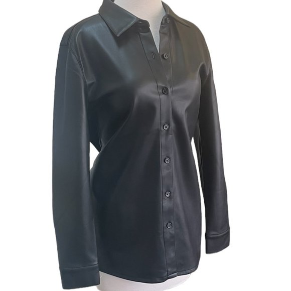 Elliott Lauren Tops - Elliott Lauren- Vegan Leather Shacket- Size 12